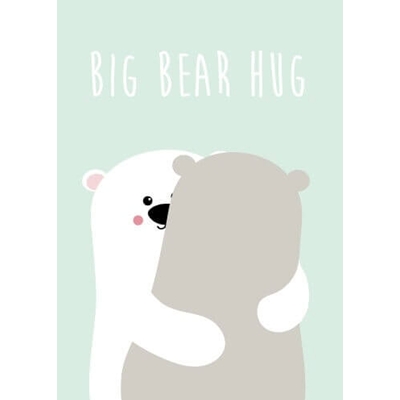 Postkaart Big Bear Hug