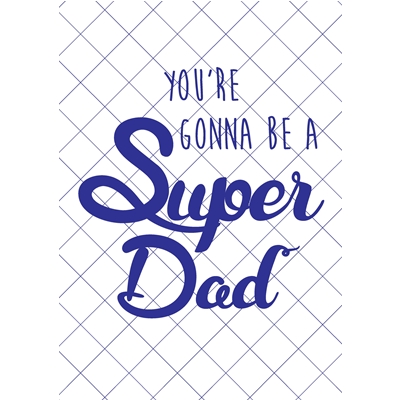 Postkaart Super Dad