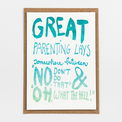 Postkaart Great Parenting
