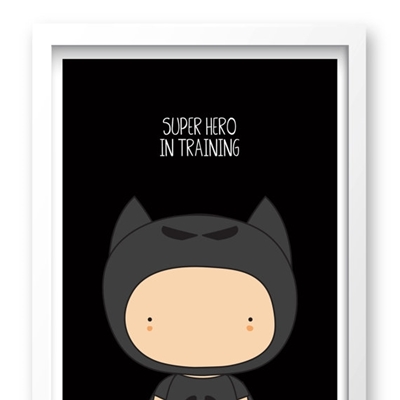 Poster Super hero in training A4