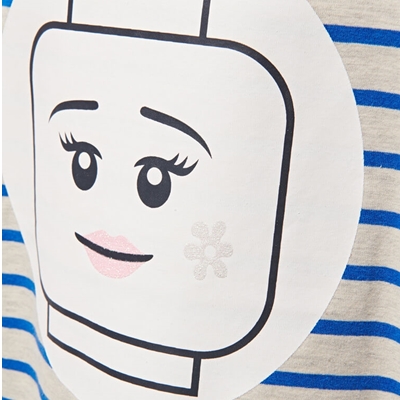 LEGO Wear Girls T-shirt Minifigure Streep blauw