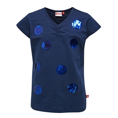 LEGO Wear Girls T-shirt Bollen met Swipe Effect blauw